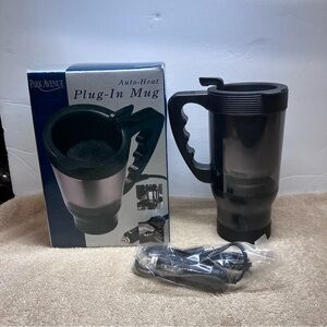 Avenue Black and Silver Auto-Heat Mug